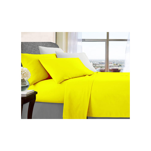 ultra soft microfibre sheet set king yellow