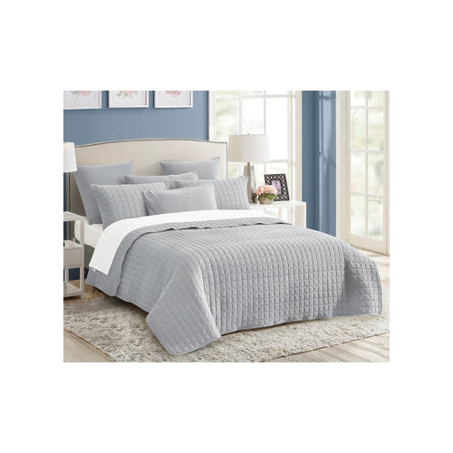 7 piece vintage stone wash comforter set queen silver