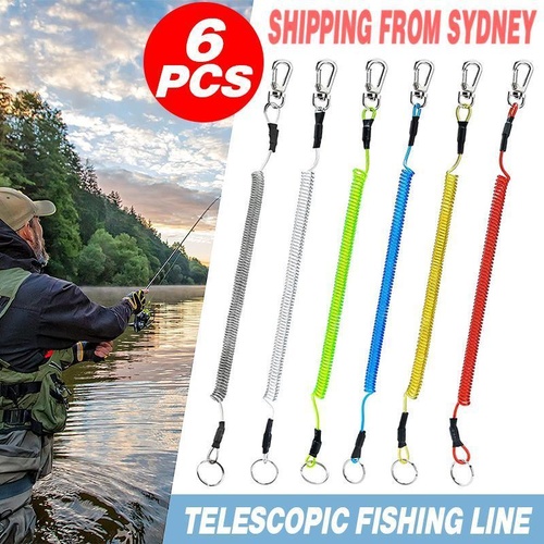 6X Fishing Lanyards Boating Ropes Kayak Secure Pliers Lip Grips Tackle Fish Tool - Multicoloured