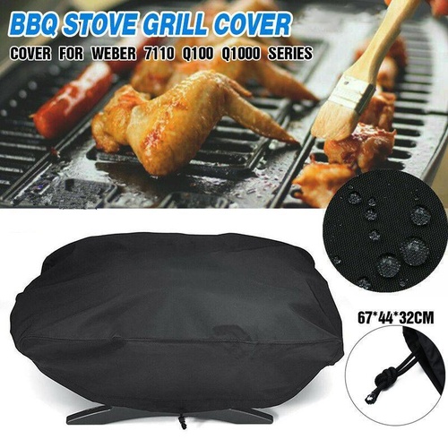 Waterproof BBQ Grill Cover for Weber Q100 Q1000 Series 67×44×32cm