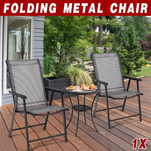 Outdoor Folding Chair Metal Portable Patio Balcony Chair with Backrest Sub Chair