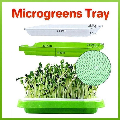 Double Layer Microgreens Tray for Hydroponic Seeding Germination Wheatgrass