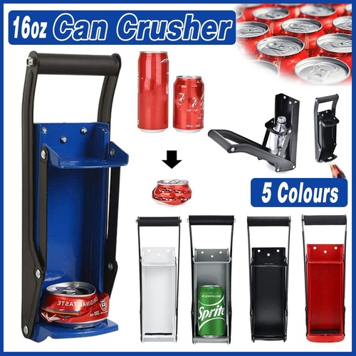 Can Crusher 12/16oz Beer Smasher Aluminium Recycling Wall Mount Bottle Opener - White