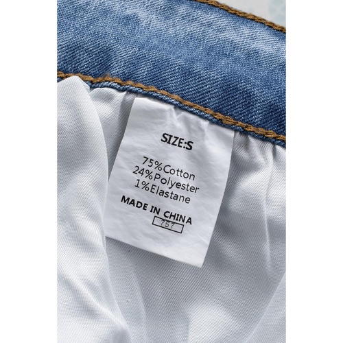 Azura Exchange Distressed Jeans with Buttoned Pockets - S