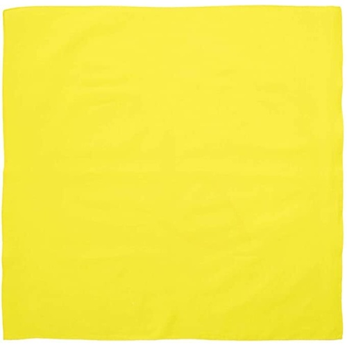 BANDANA Paisley 100% COTTON Head Wrap Durag Bandanna Summer Biker Scarf Mask - Yellow (Plain)