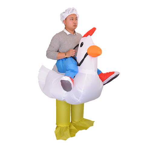 CHICKEN Fancy Dress Inflatable Suit - Fan Operated Costume