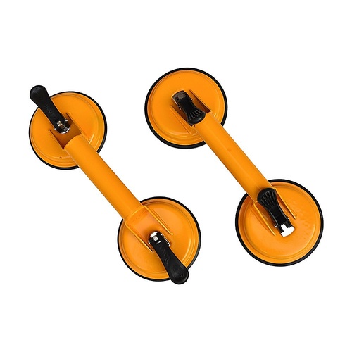 2x 100kg Aluminum Alloy Double Locking Suction Cup Glazer Glass Sucker Lifter