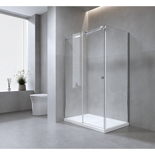 Hardware Accessories for Frameless Glass Sliding Door Shower Screen in White