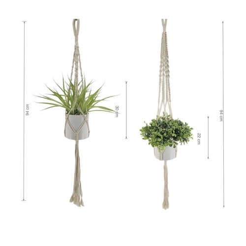 Set 2 Artificial Hanging Plant Assort 94cm
