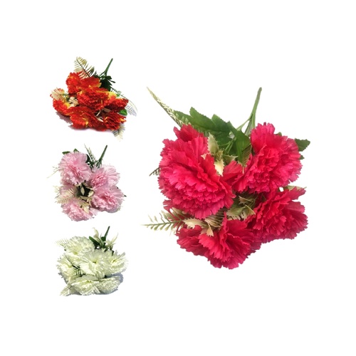 bulk 36 Artificial Carnation Bunch Assort 31cm