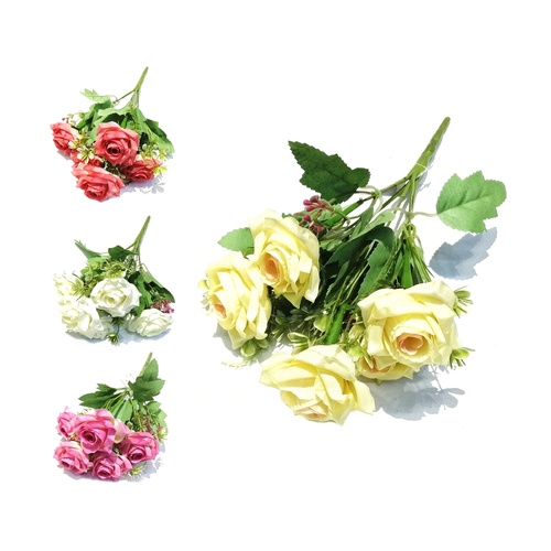 bulk 36 Artificial Rose Bunch Assort 32cm