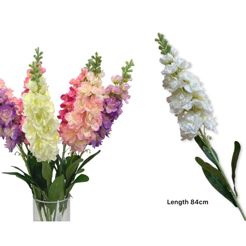 Bulk 24 Artificial Delphinium 4 Assort 20x84cm