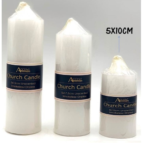 bulk 36 Church Candle 230G White 15cm
