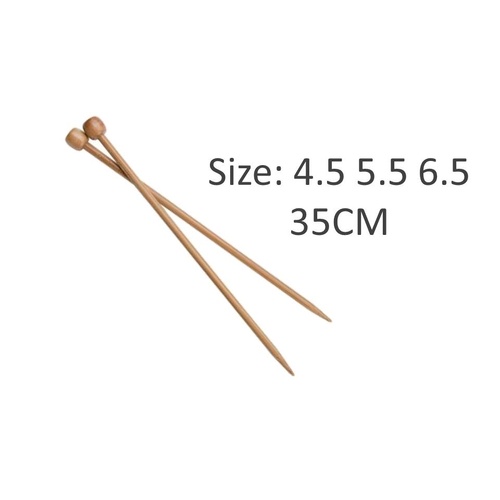 bulk 24 Bamboo Knitting Needle Size 4.5mm 5.5mm 6.5mm