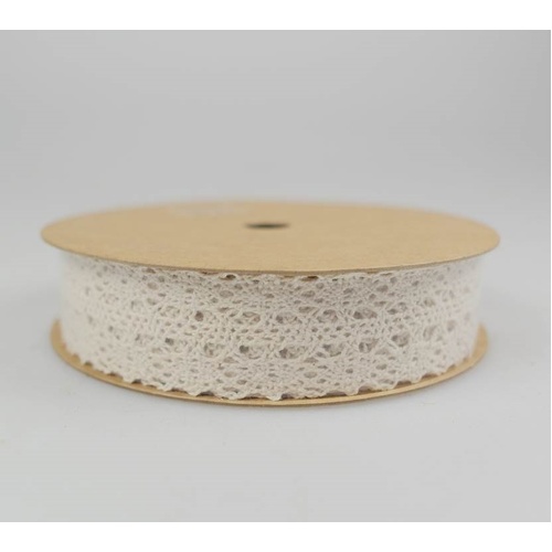 bulk 48 3m Cotton Lace Ribbon 28mm w Assort Display Box