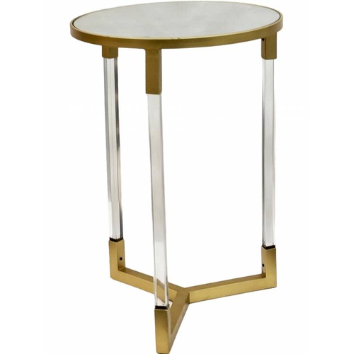 Mirage Side Table w Mirror Top 60cm