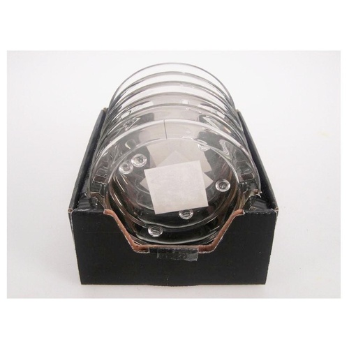 bulk 40 Clear Glass Round Candle Plate 11x2cm
