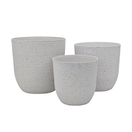 bulk 8 Sandstone Look Thick Plastic Planter Small Size 24x25cm