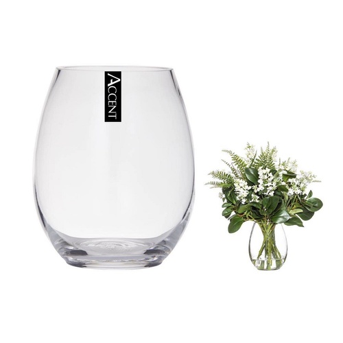 bulk 4 Glass Barrel Vase Flower 23cm