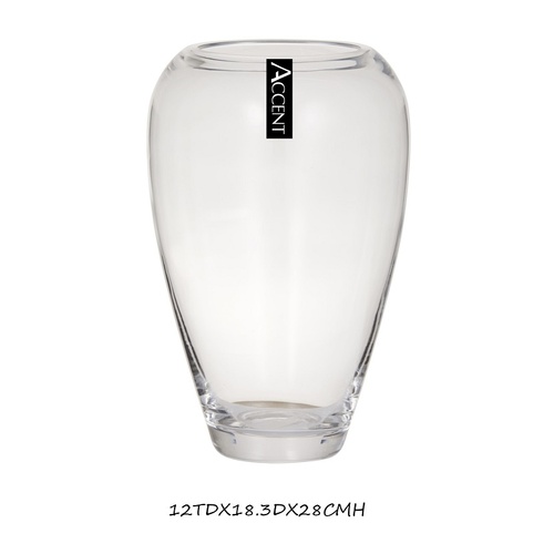 bulk 4 Roselle Glass Vase 28cm