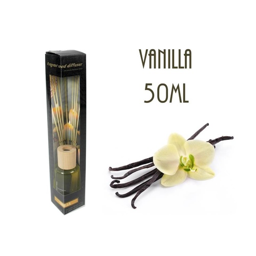 bulk 24 Scented Oil Diffuser Vanilla 50Ml 8 Rattan Sticks