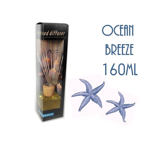 bulk 12 Fragrant Oil Diffuser Ocean Breeze 160ml 12 Rattan Sticks