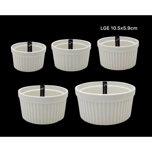 bulk 36 Large New Bone China Ramekln 10x6cm