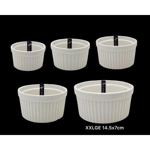 bulk 24 Xxlarge New Bone China Ramekln 14x7cm