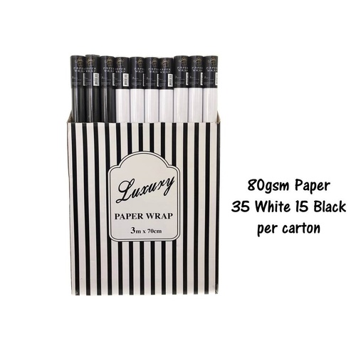 bulk 50 Rolls Gift Wrap 3.8cm Core 70cm