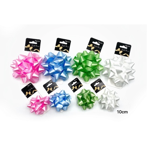 bulk 24 Satin Gift Bow 10cm Assort Cols