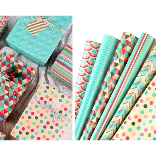 bulk 50 Blue For You Gift Wrap 70Cmx3M 38Mm Core