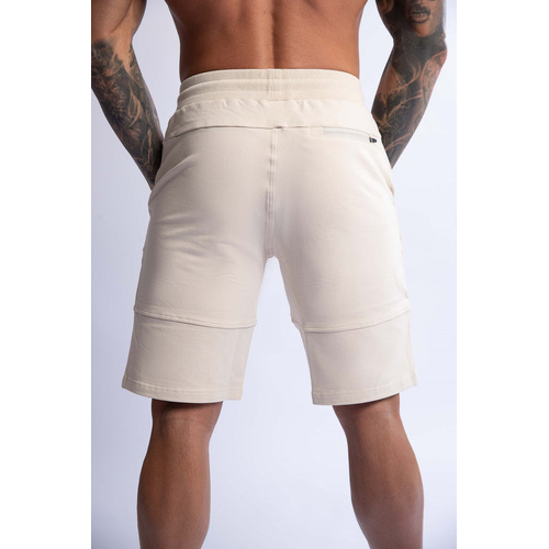 HARD HITTERS SLIM FIT TERRY SHORTS BEIGE SMALL