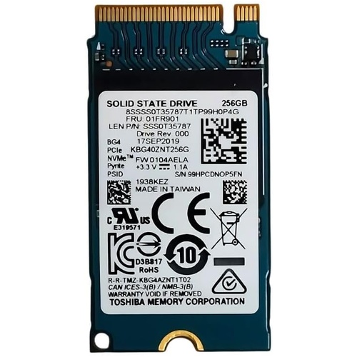 (Refurbished) (KBG40ZNT256G) 256GB M.2 PCIe 2242 SSD