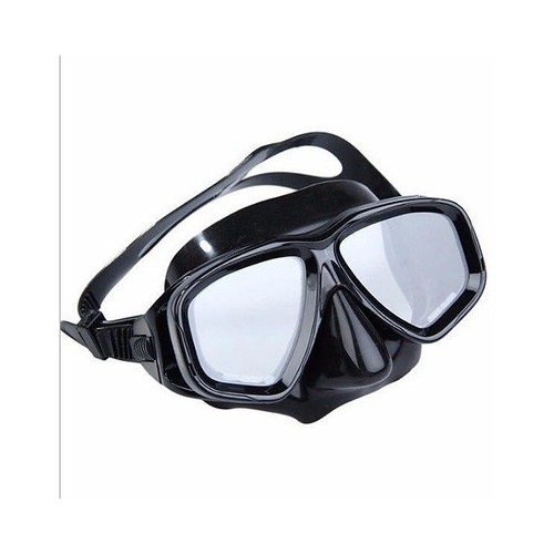 D2 Myopia Prescription Diving Mask for Adults and Teenagers tempered glass lens – black