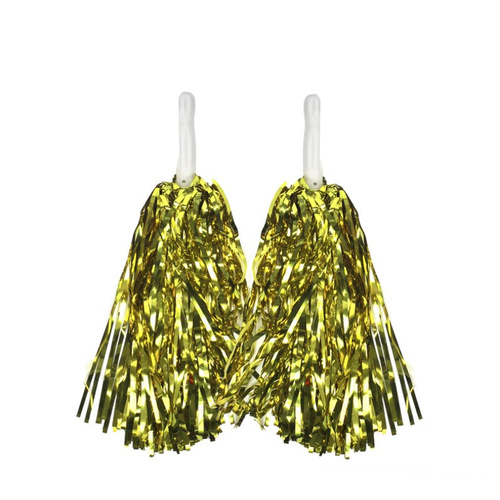 4 Sets/8pcs Metallic Team Girls' Cheerleading Dance Party Dress Pom Poms Pompoms - Blue