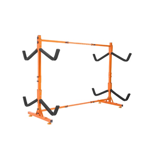 VEVOR Freestanding Kayak Storage Rack, Kayak Stand for 4 Kayak Canoe Paddleboard, Heavy-duty Steel Kayak Hanger Holder with Padded Arms and Adjustable