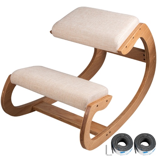 VEVOR Ergonomic Kneeling Chair Heavy Duty Better Posture Kneeling Stool Office Chair Home for Body Shaping Relieveing Stress Meditation Desk Computer 