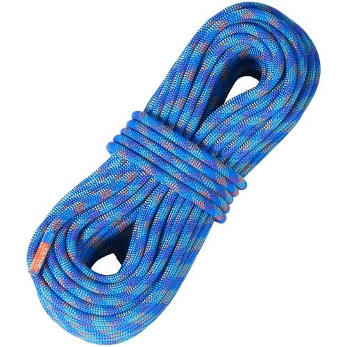 10.2mm Dynamic Climbing Rope, 40M(131ft) Outdoor Rock Climbing Rope 25KN Breaking Tension, Stretchable Fiber Rope with Steel Snap Hooks for Escape, Ra