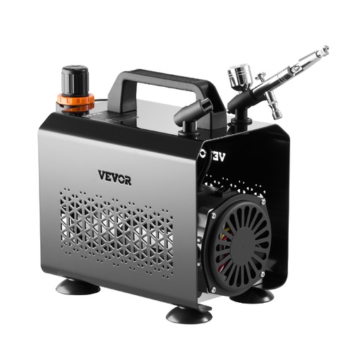 Airbrush Kit Air Brush Kit 1/6 HP Air Compressor 1 Airbrush 3 Tips Paint