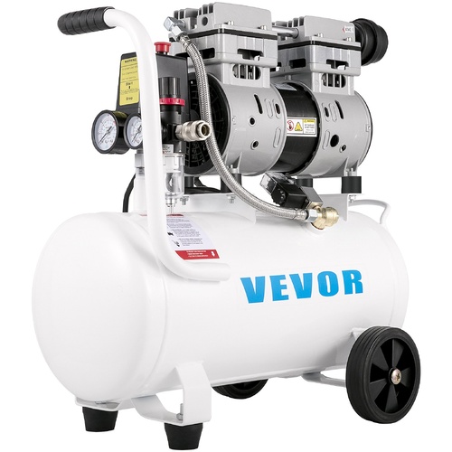 VEVOR Air Compressor 6.6 Gallon, Portable Air Compressor 1 HP, Oil Free Air Compressor Steel Tank 750W,  Pancake Air Compressor 115 PSI, Ultra Quiet C