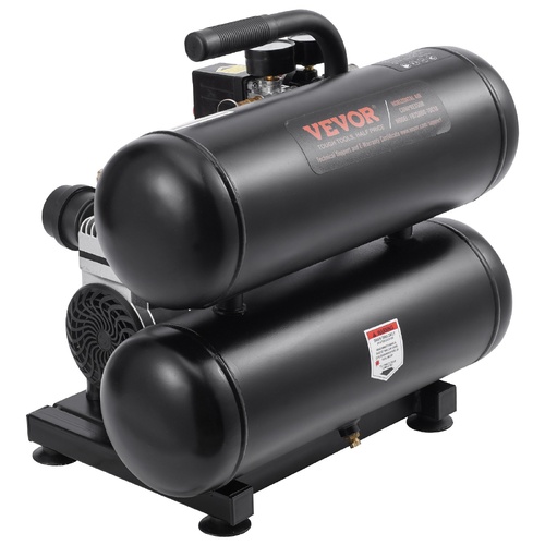 VEVOR Air Compressor Compact Portable Oil Free Compressor 18L 90 PSI