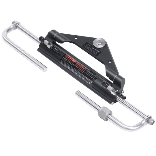 VEVOR 150HP Hydraulic Outboard Steering Kit Boat Marine System, Built-in Two-Way Lock Cylinder, 150HP Pump and High-Strength Nylon Hose for Single Sta