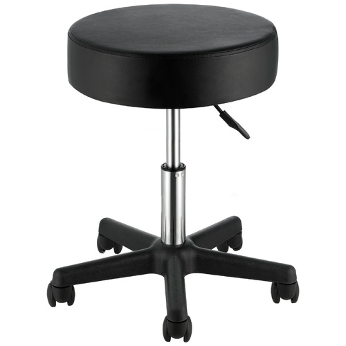 VEVOR Rolling Stools with Wheels, 400 LBS Weight Capacity Adjustable Height Stool with Ultra-Thick Seat Cushion, Swivel Stools Chair for Salon, Bar, H
