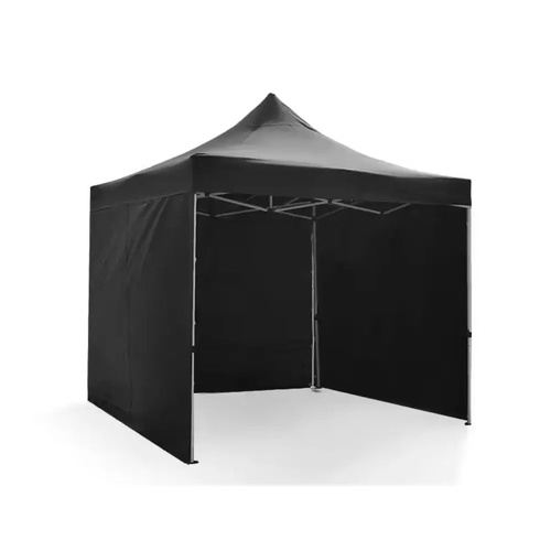 Portable Water-Resistant Gazebo 3x3 M - Black / With Sidewalls