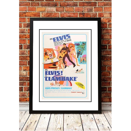 Elvis 'Clambake' Framed Movie Poster! - Framed A4