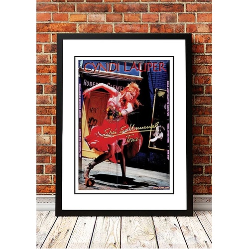 Cyndi Lauper ‘She’s So Unusual’ In Store Promotional Poster 1983 - Framed A3