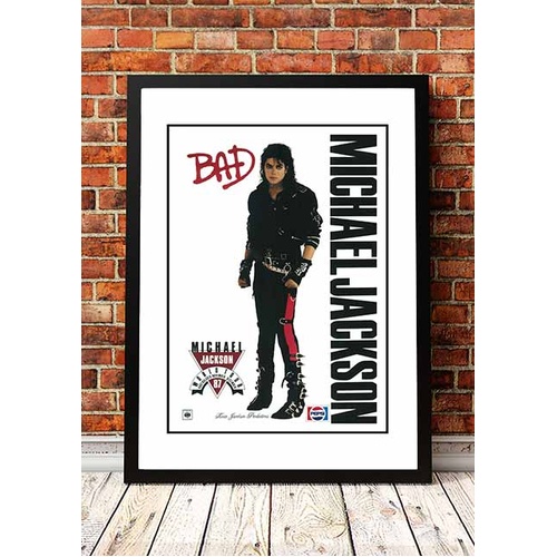 Michael Jackson ‘Bad’ Australian Tour Poster 1987 - Framed A2