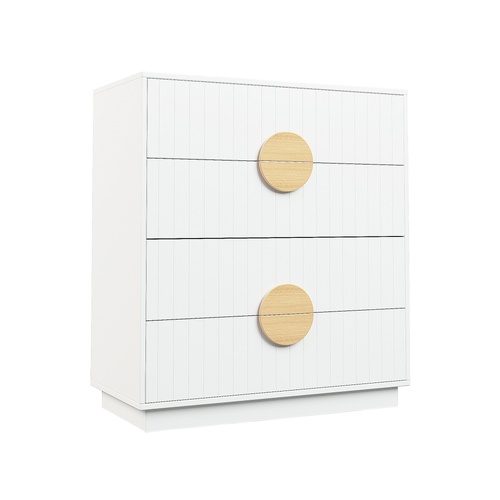 Sarantino Gail Chest of Drawers Tallboy Dresser in White