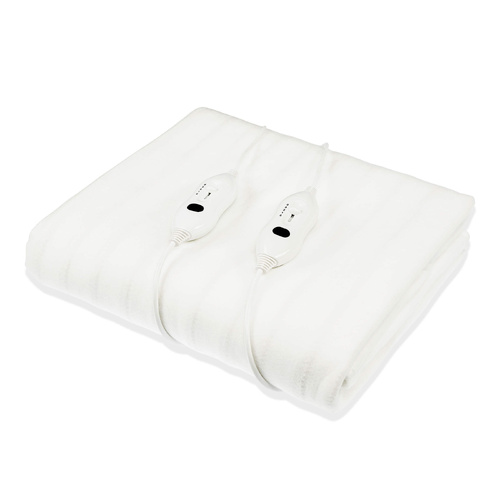 Laura Hill Heated Electric Blanket Queen Fitted Polyester - White